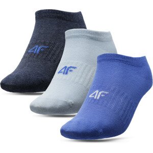 4F HJL22-JSOM001 BLUE+LIGHT BLUE+NAVY MELANGE Ponožky EU 32/35 HJL22-JSOM001 BLUENAVY