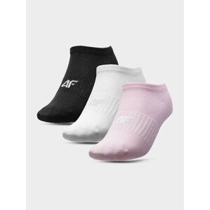 4F HJL22-JSOD001 LIGHT PINK+WHITE+DEEP BLACK Ponožky EU 32/35 HJL22-JSOD001 PINKWHITEBLACK